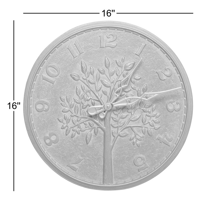 Tree of Life 16" Wall Clock, Bronze Verdigris