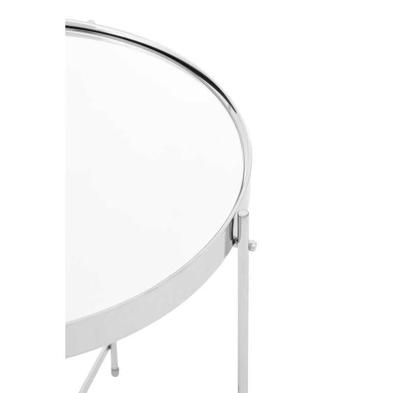 Ladson Cross Legs End Table, Chrome