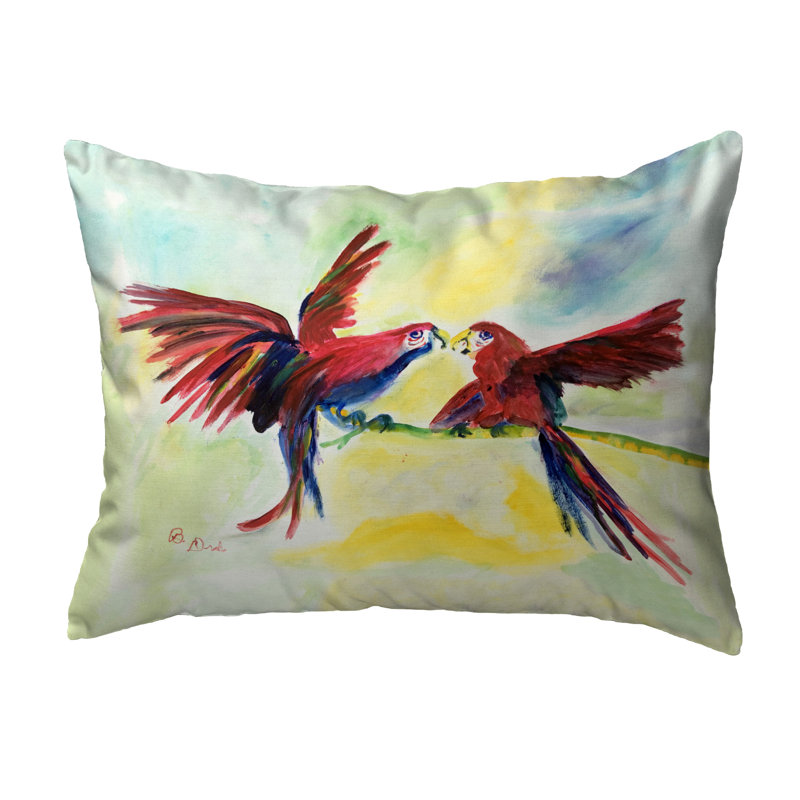 Coussin Parrot Gossip, 11 po x 14 po