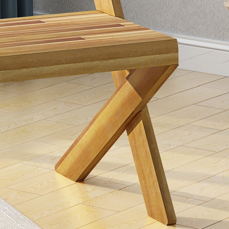 Banc en bois d'acacia, Teck sablé