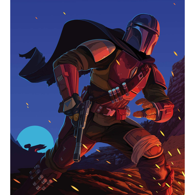 Mandalorian Big Ambush non-woven 9.18cm x 8.2cm Low-Gloss Wallpaper Roll