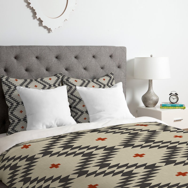 Holli Zollinger Polyester Geometric Shapes Duvet Cover, Queen Duvet Cover + 2 Standard Shams