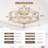 20" Flush Mount Caged Ceiling Fan with Light Kit and Remote Control - Farmhouse Style.-995296068-995296069