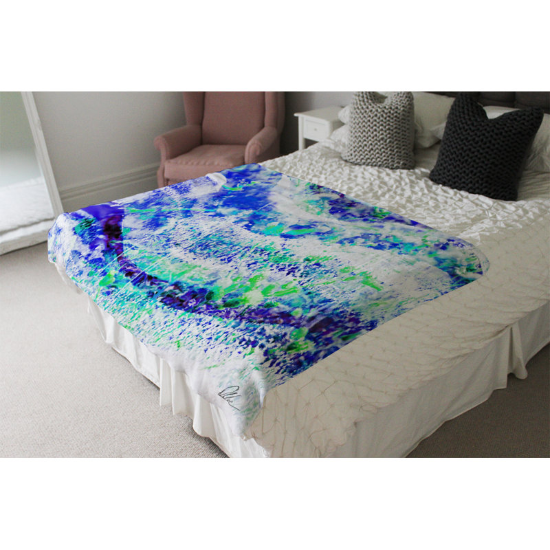 Polak Quilted Throw Blanket, Blue