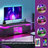 Denai LED TV Stand with 2 Cabinet, Power Outlet and Media Storage for TVs up to 65"-1985851276