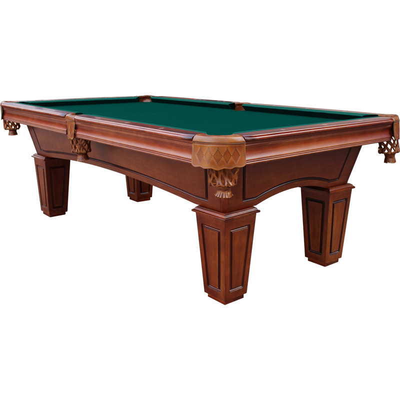 Table de billard en ardoise avec installation professionnelle St Lawrence (valeur de 895 $) incluse, Vert foncé, Châtaignier
