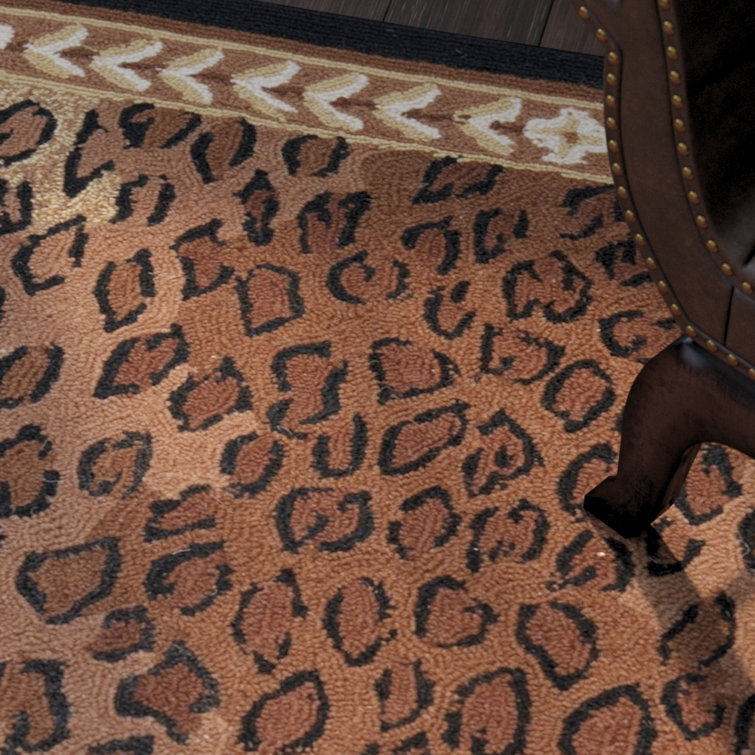 Altman Hand Hooked Wool Animal Print Rug