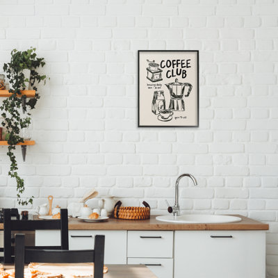 «Coffee Club Open To All», estampe numérique, design by JJ Design House LLC