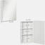 Armoire à pharmacie encastrée avec miroir, armoire de salle de bain à fixation murale avec porte simple et tablettes de rangement