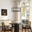 8-Light Farmhouse Lantern Geometric Chandelier