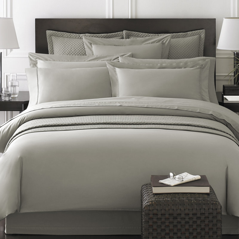 Rayon From Bamboo-Cotton Bedding Modern & Contemporary Rayon Duvet Cover, Twin, Gray