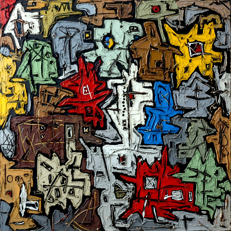 Redacted Geometry, 24" H x 24" W