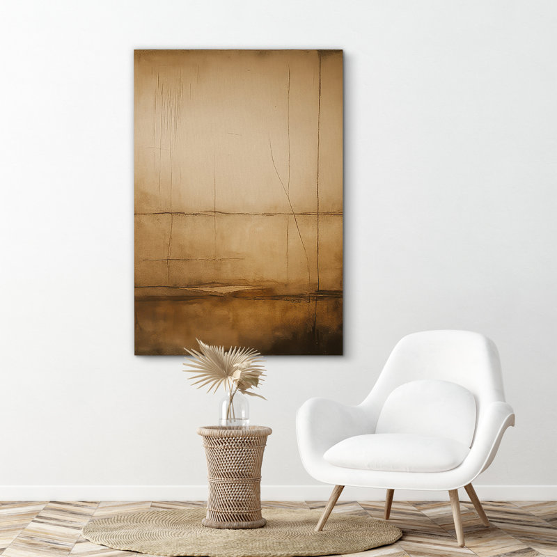 Reproduction d'art sur toile encadrée - art abstrait neutre, décor moderne pour le salon, Ne s’applique pas