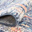 Tapis bleu marine à motif floral Alkire-862948196
