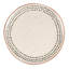 Nicola Spring - Spotted Rim Stoneware Dinner Plates - 26cm - Monochrome
