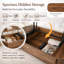 Table basse ovale à plateau relevable de 47,2 po avec compartiment de rangement dissimulé, table centrale à plateau relevable moderne en bois avec mécanisme hydraulique pour le salon