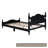 Wood Platform Bed Frame,Retro Style Platform Bed with Wooden Slat Support-1234318436-1234318362