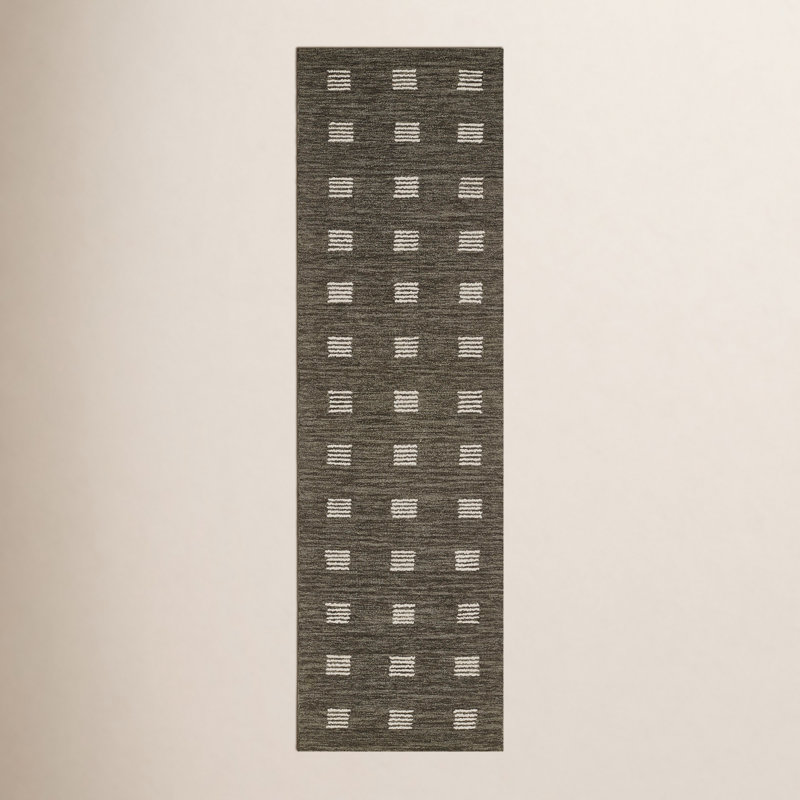 Lanora Hand Tufted Wool Geometric Rug, Runner 2'3" x 8'
