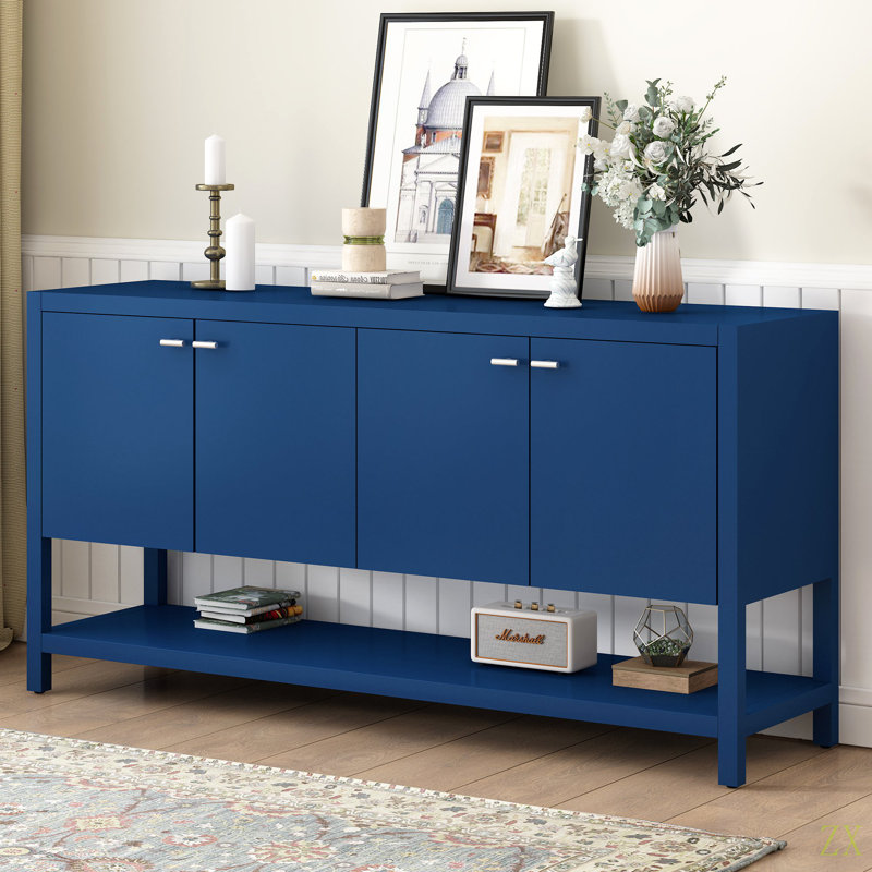 Console fonctionnelle avec beaucoup de rangement, idéale pour le bureau, l'entrée et le salon