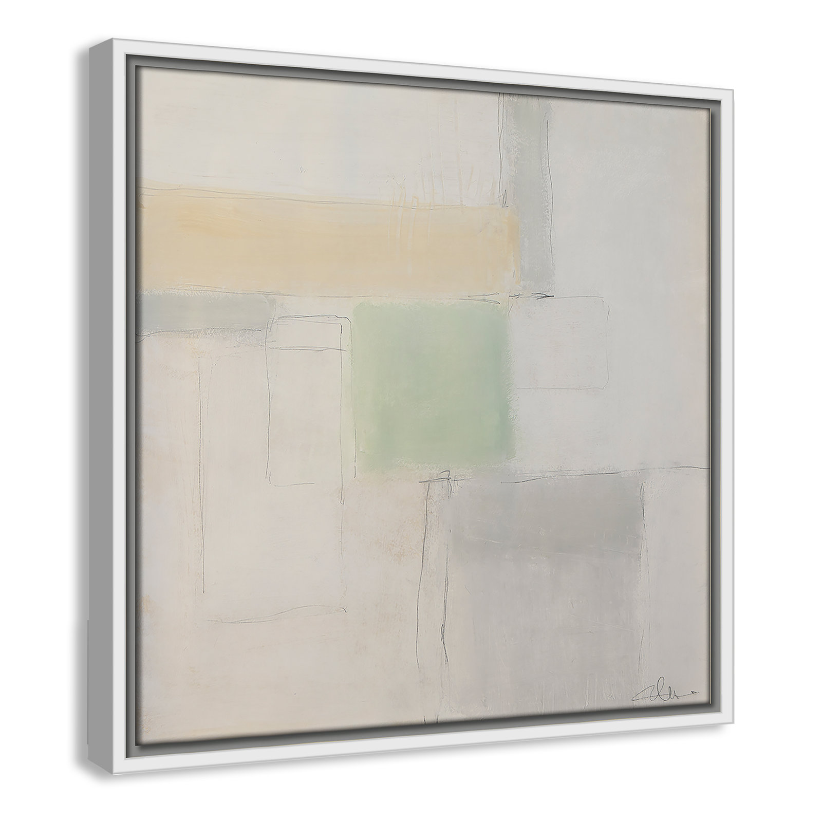 Veasey "Powder Room Whispers-I" Print, 17.5" H x 17.5" W x 2" D, White Framed