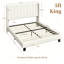 Upholstered Bed Frame with Channel Tufted Headboard-151398479-151398448