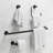 VIGO Arden 4-Piece Matte Black Bathroom Hardware Set with 24-in Towel Bar, Toilet Paper Holder, Hand Towel Holder and Hook-124871909