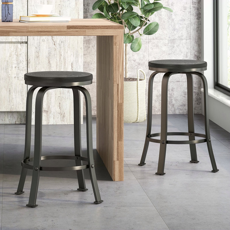 COUNTER STOOL  2Pcs/Set, Black