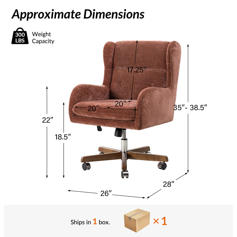Chaise de bureau Caden Miriam, Rouille