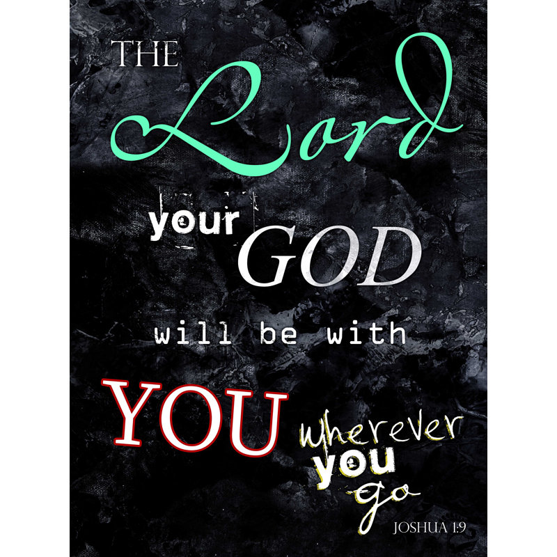 «The Lord You God», reproduction sur toile tendue, L 12 po x H 16 po