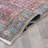 Distressed Vintage Bordered Machine Washable Area Rug-1643066274
