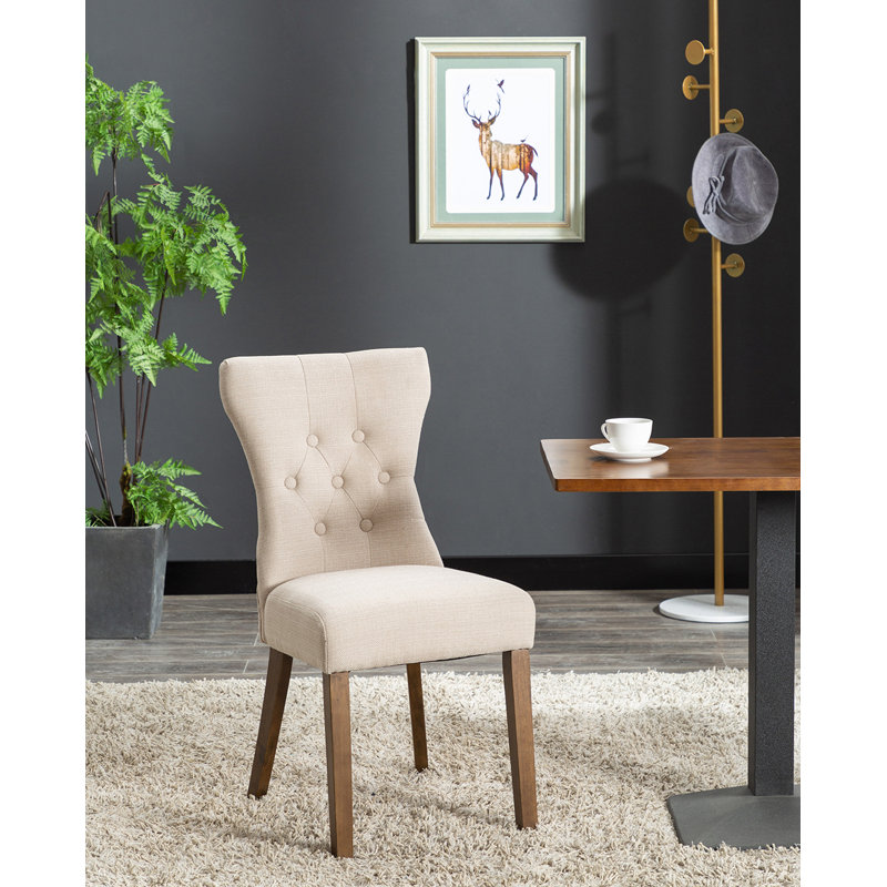 Chaise d'appoint rembourrée Beno, Naturel
