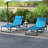Outsunny Folding Chaise Lounge Set With 5Level Reclining Back, Outdoor Lounge Tanning Chair With Padded Seat, Side Pocket & Headrest For Beach, Yard, Patio, Sky Blue-23857999
