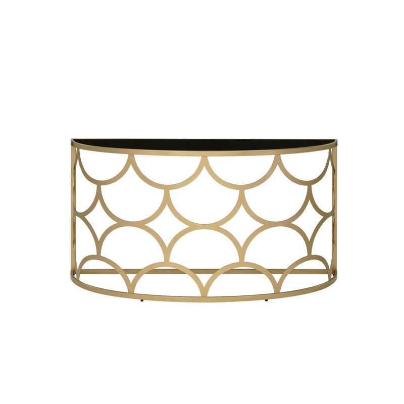 Altus Gold Finish Console Table