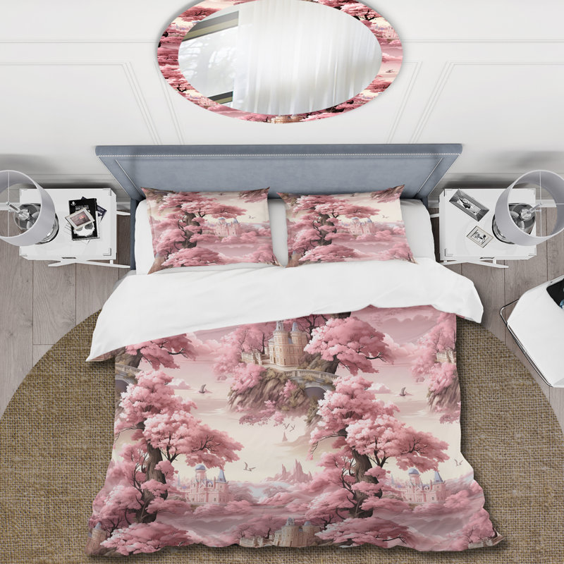 Ensemble de housse de couette Toile Tales Victorian Castle, Housse de couette pour grand lit et 2 taies décor