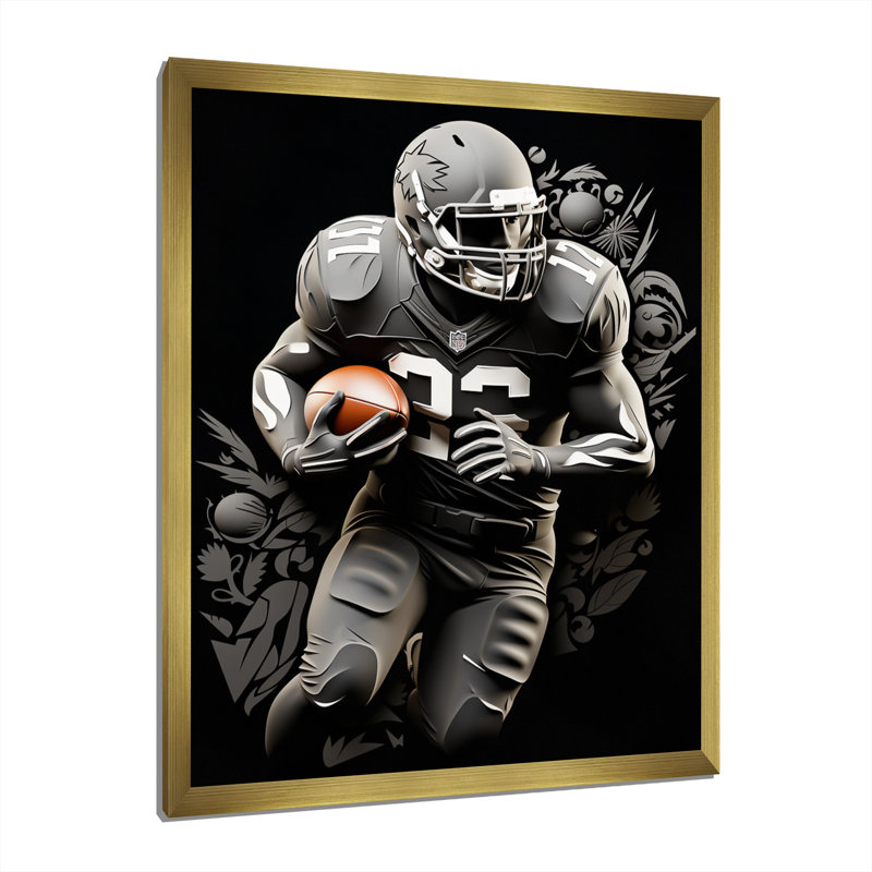 «Football Day Glory In USA II», reproduction sur toile, H 40 po x l 30 po x P 1,5 po, Encadrement doré