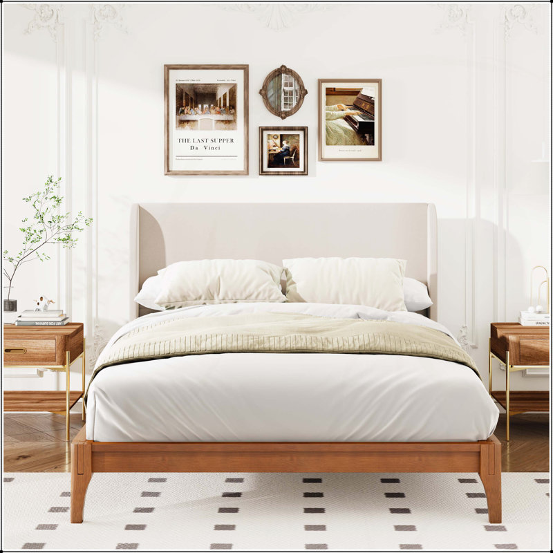Queen Size Double Wing High Headboard