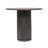 Octavia Round Mango Wood Table with Ribbed Base, Stained Black-1092927205