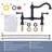 Heritage Brass Bridge Kitchen Faucet with Sprayer, 4 Hole Kitchen Faucet 2 Handle, 8 Inch Centerset Faucet for Kitchen Sinks-71451087-98364346