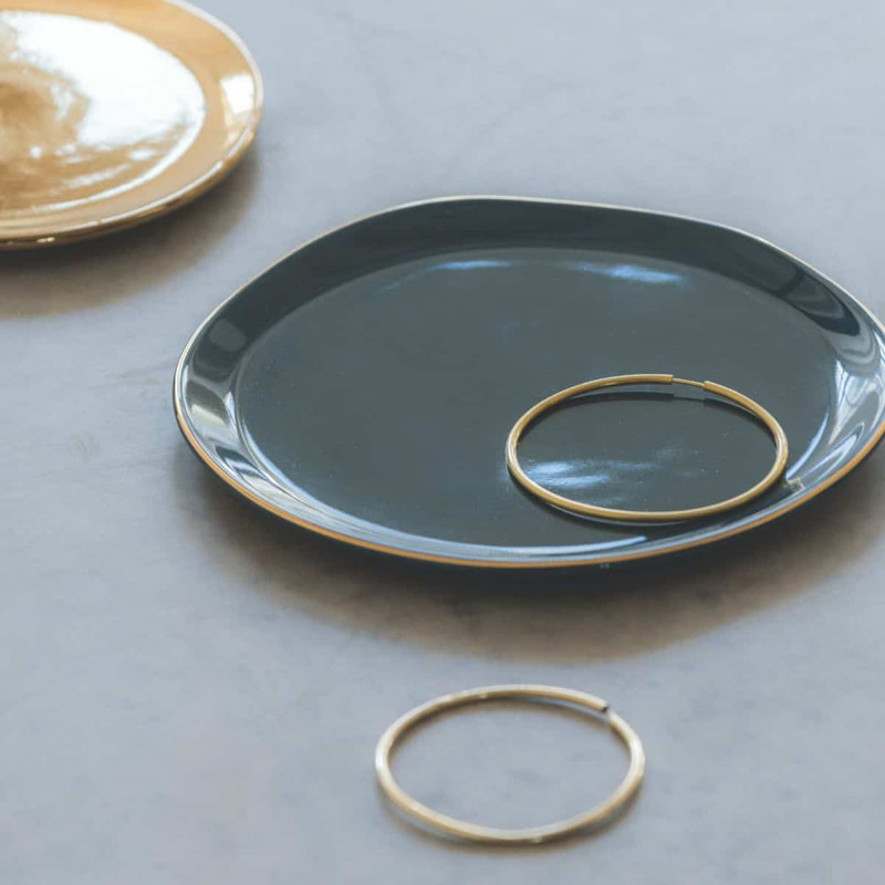 Assiette du bonjour du Hertfordshire, Bleu vert