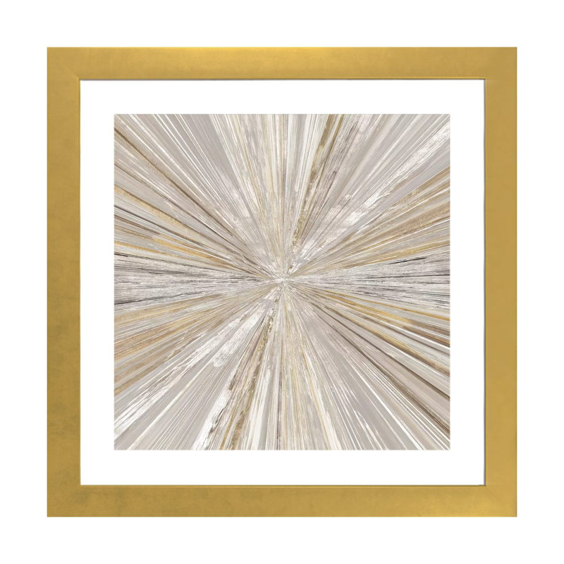 Shimmering Light II par Tom Reeves - impression d'art graphique, Papier dans un cadre photo, H 16 po x l 16 po, Gold