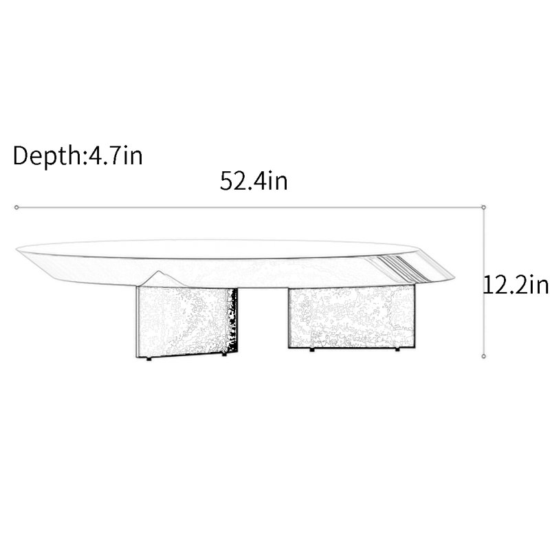 Table basse créative à personnalité minimaliste, Blanc