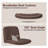 Damar Armless Criss Cross Legged Desk Chair With Tufted Back-99214186-99051760