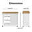 ClickDecor Denver Island Kitchen Rolling Bar Cart on Wheels, Portable Station, Rustic Mid-Century Modern Furniture with Storage Cabinets, Farmhouse White