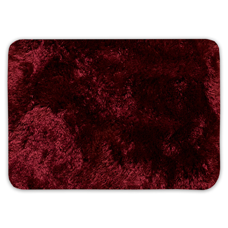 Herrmann Non-Slip Bath Rug, 17" W x 24" L, Burgundy