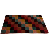 Ouita Plaid Area Rug in Multicolor Brown