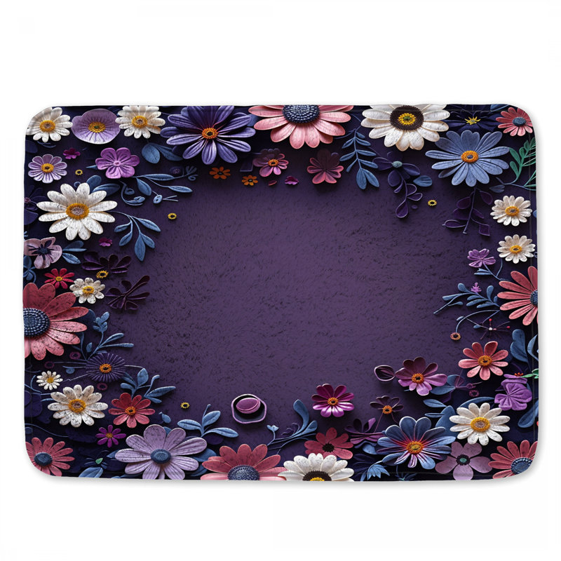Tapis de bain floral Boho, L 24 po x L 17 po
