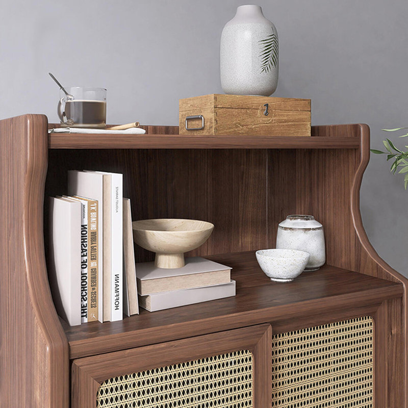 Petite vitrine en rotin New Style chinois