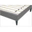 Lit simple avec tête de lit capitonnée ajustable, pieds de soutien robustes et revêtement en lin pour les chambres à coucher modernes