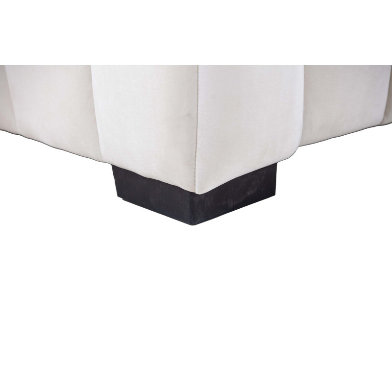 138.97" Wide Velvet Modular  Sectional Sofa, Left Hand Facing, Beige Chenille
