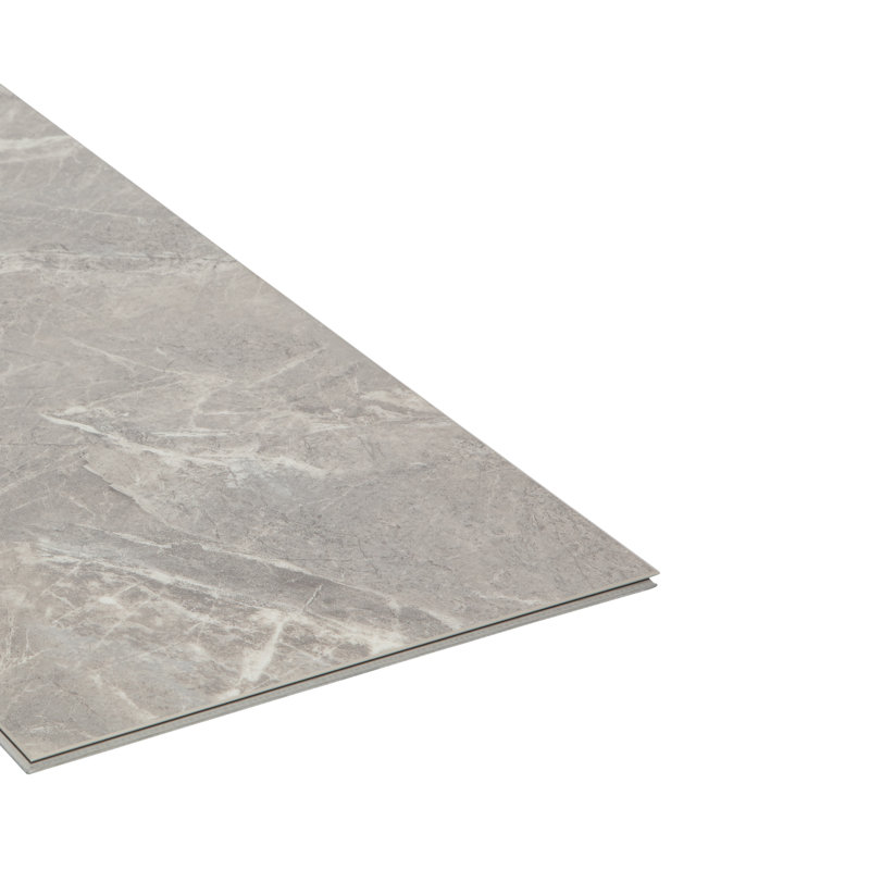 Rigid Core Vinyl Tile 6mm Thick x 12" Width x 24" Length, Light Gray